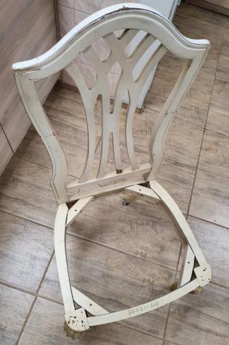 Sandblasting of a wooden chair. Before